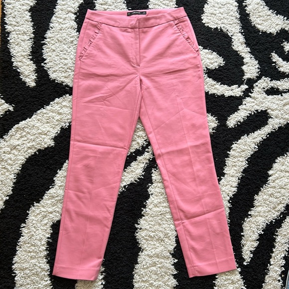ZARA Pink Ruffle Pants Preowned Size M - Picture 1 of 9